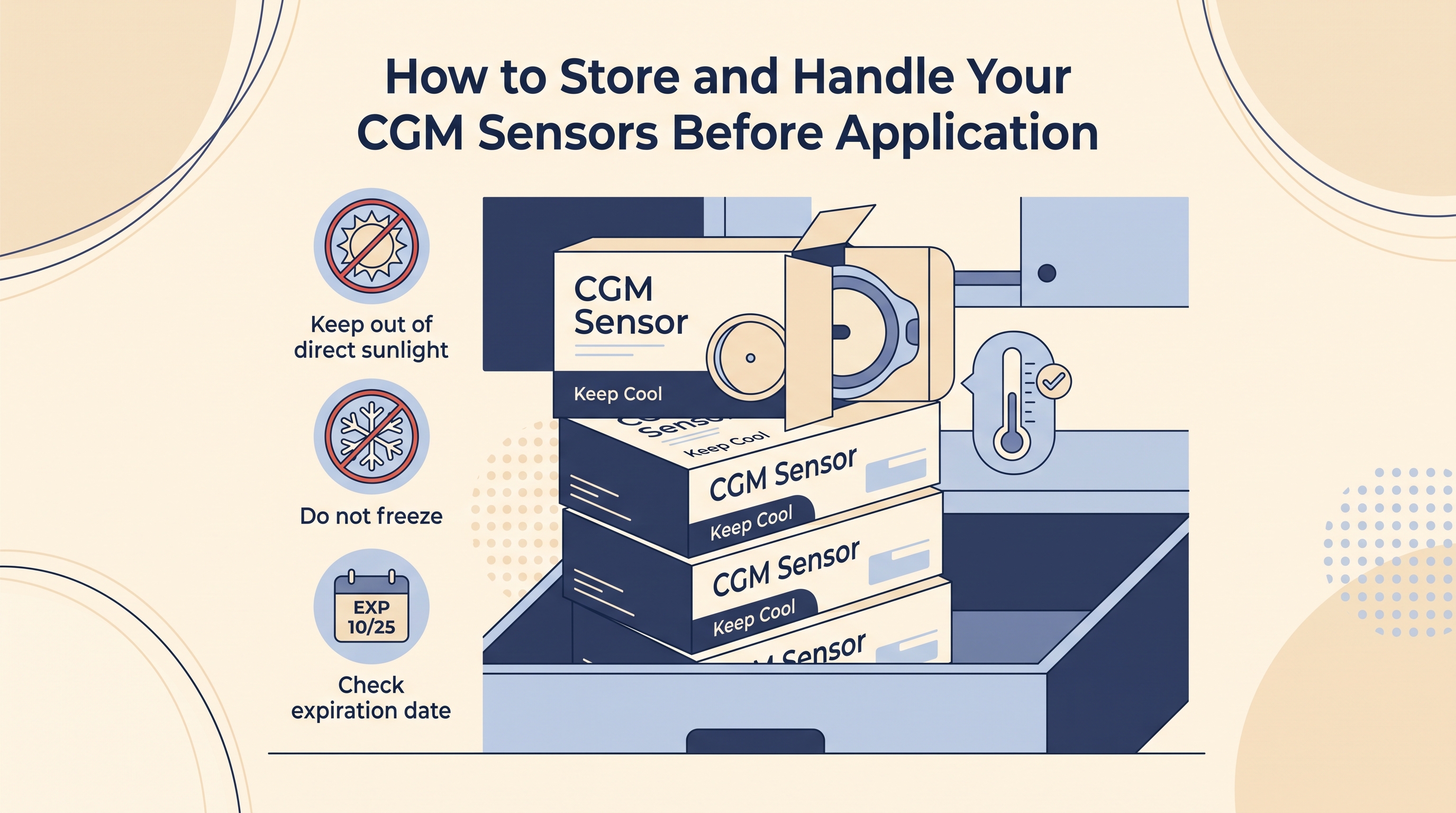 How to Store and Handle Your CGM Sensors Before Application