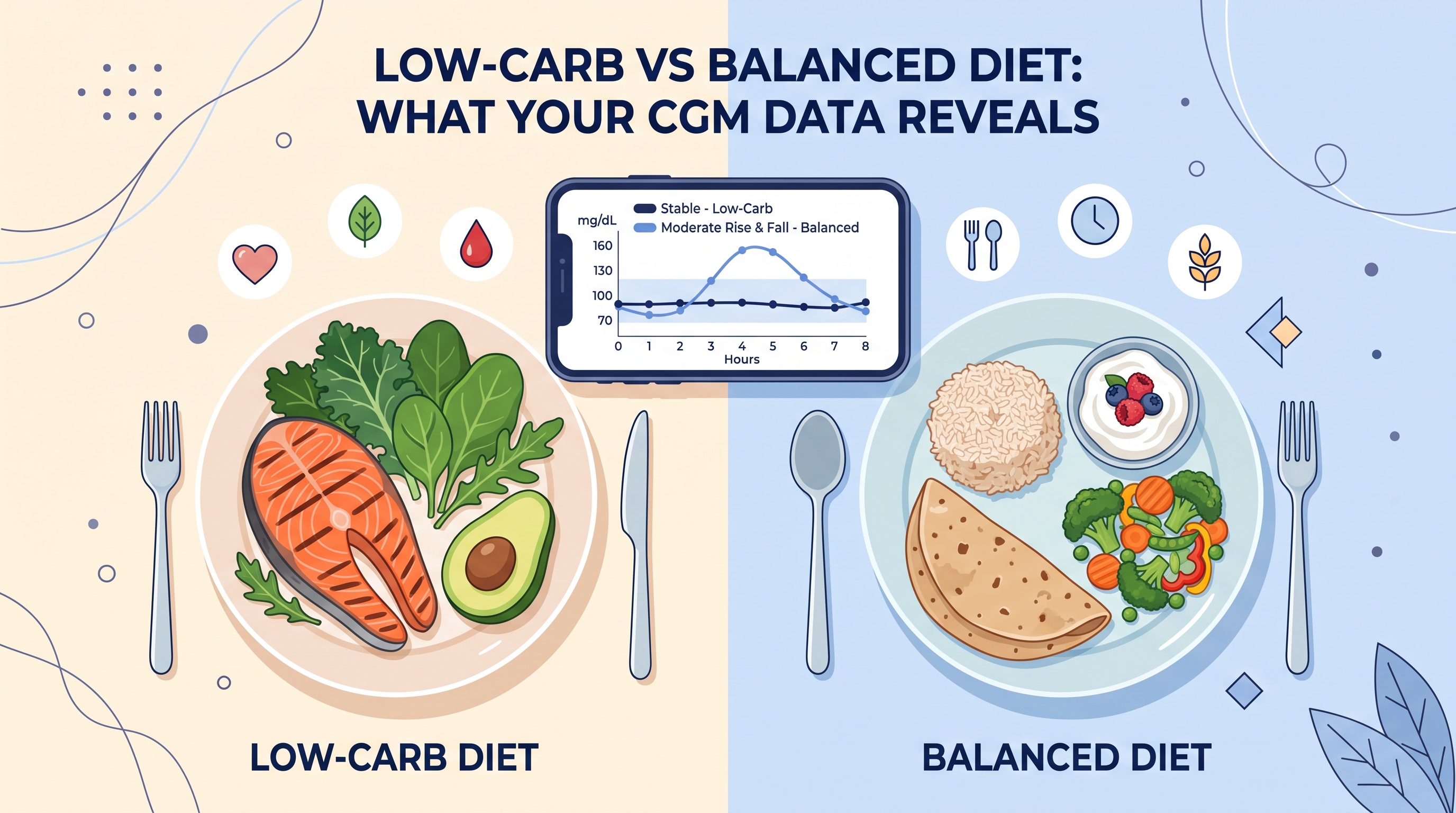 Low-Carb vs Balanced Diet: What Your CGM Data Reveals